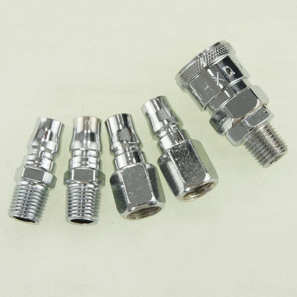 Air inlet nipple and Fluid joint, how many connectors for spray gun