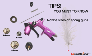 tips of spray gun