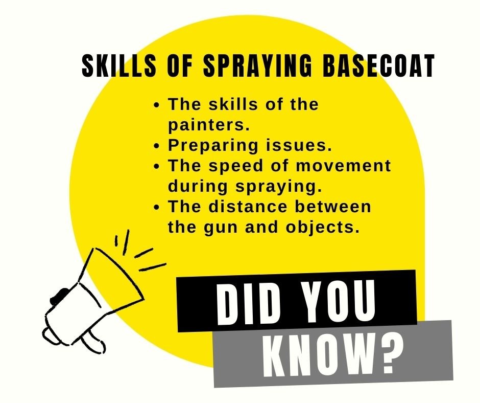 Skill for spraying basecoat